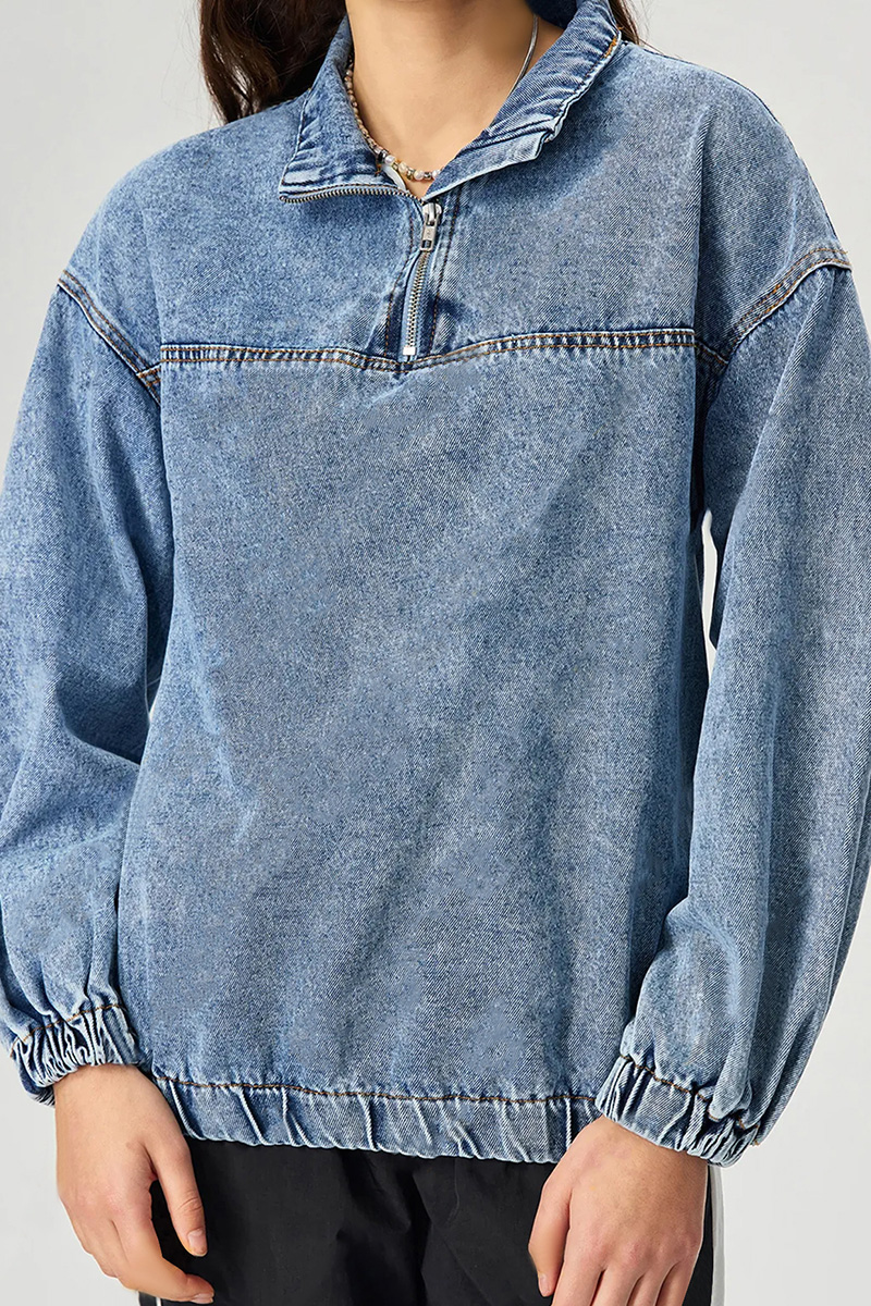 Women's Classic Long Sleeve Denim Shirt