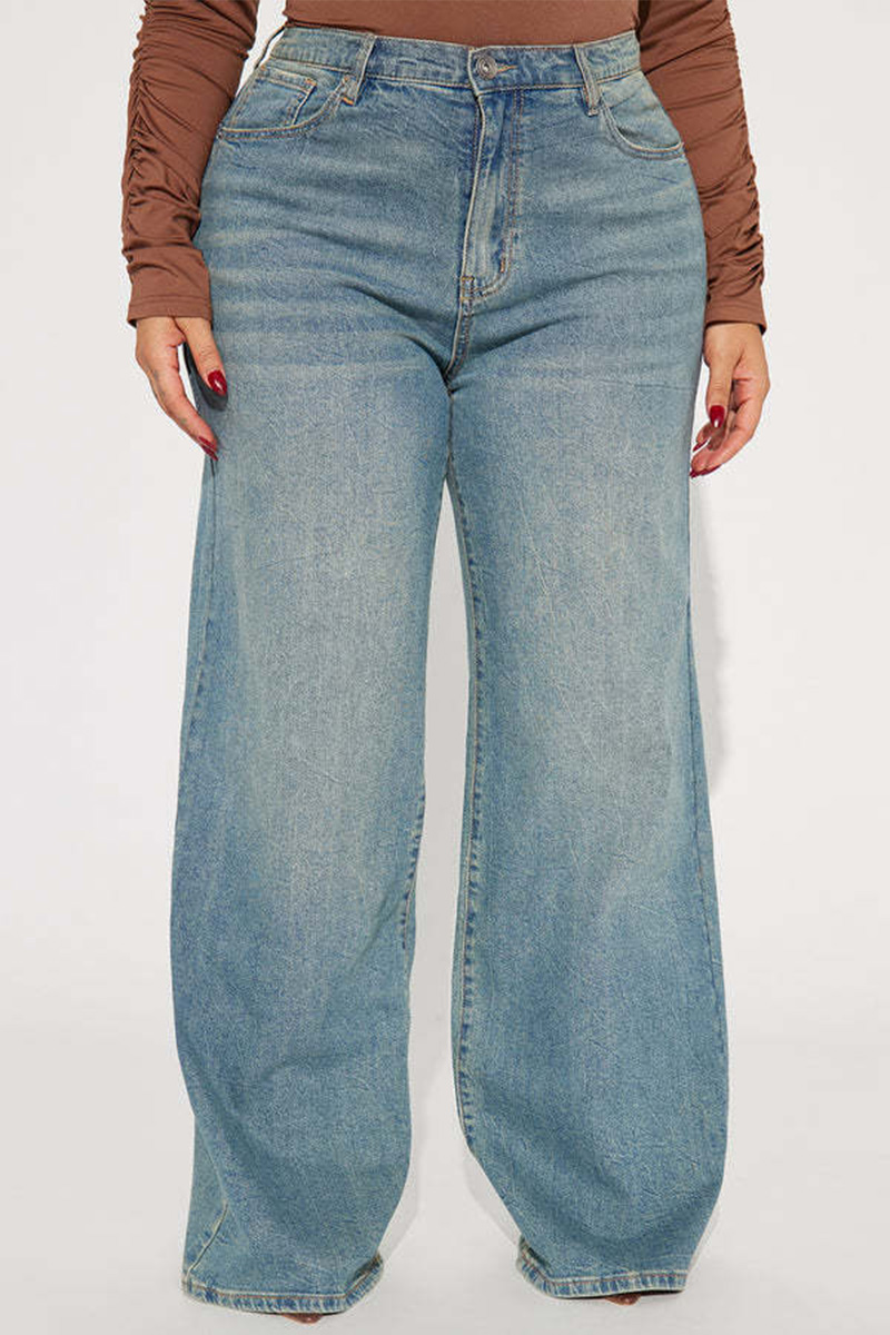 Women's High-Waist Flexible Straight-Leg Jeans