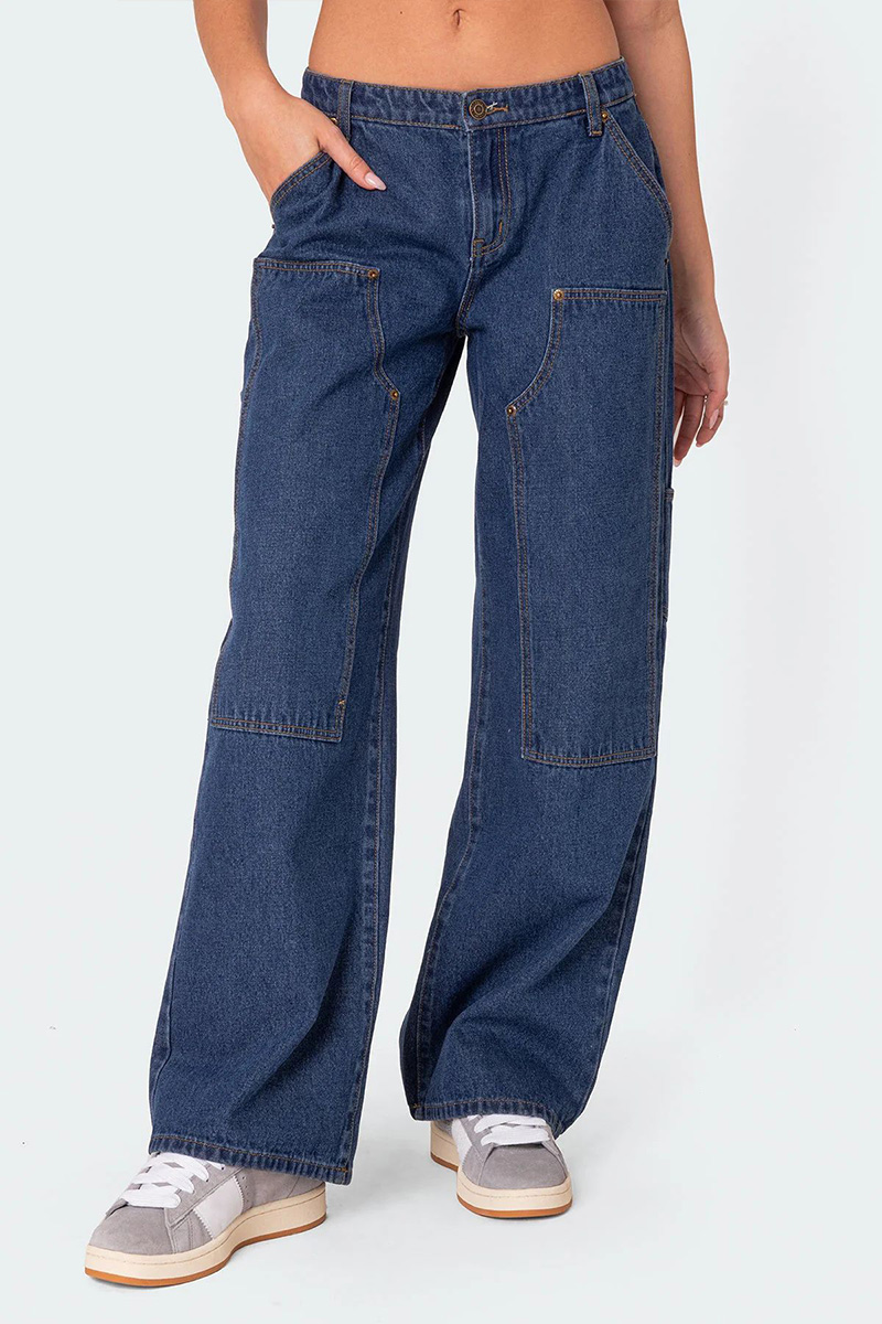 Women's Stretchy Comfort Flex Waist Cargo Jeans