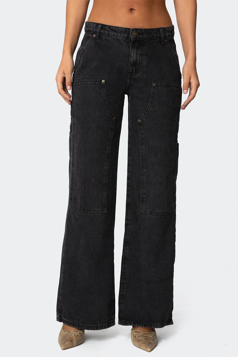 Women's Stretchy Comfort Flex Waist Cargo Jeans
