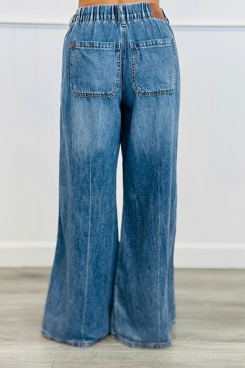Stylish Ladies' Soft Stretch Wide-Leg Jeans
