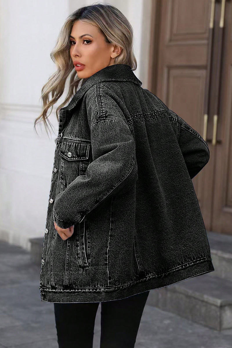 Trendy Loose Women's Long-Sleeve Denim Jacket