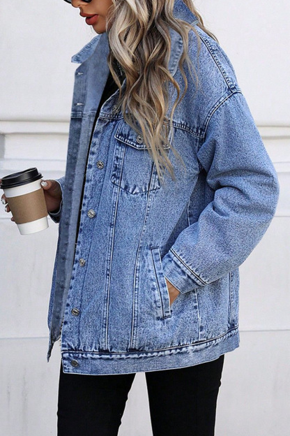 Trendy Loose Women's Long-Sleeve Denim Jacket