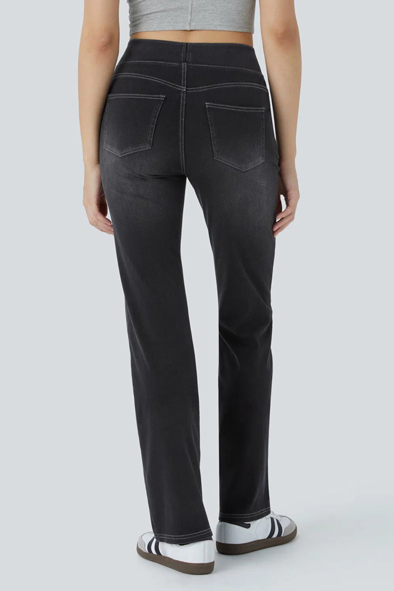 Ladies' Fashion Slim-Fit Draping Jeans