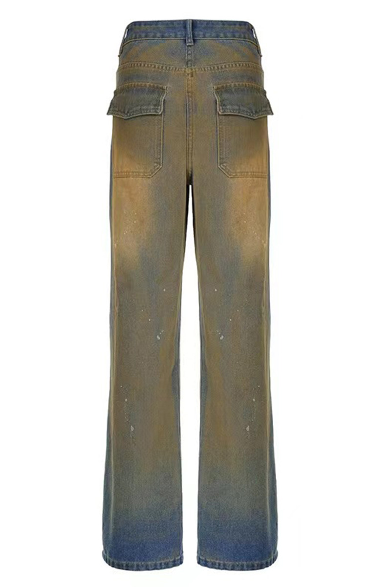 Vintage Faded High-Waist Ripped Jeans for Women