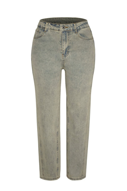 High Street Straight Leg Stretch Jeans For Women