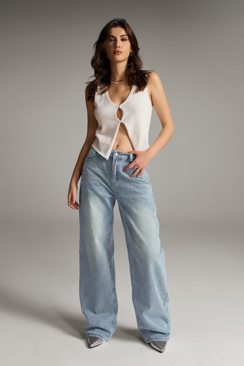 Vintage Low Rise Loose Jeans For Women