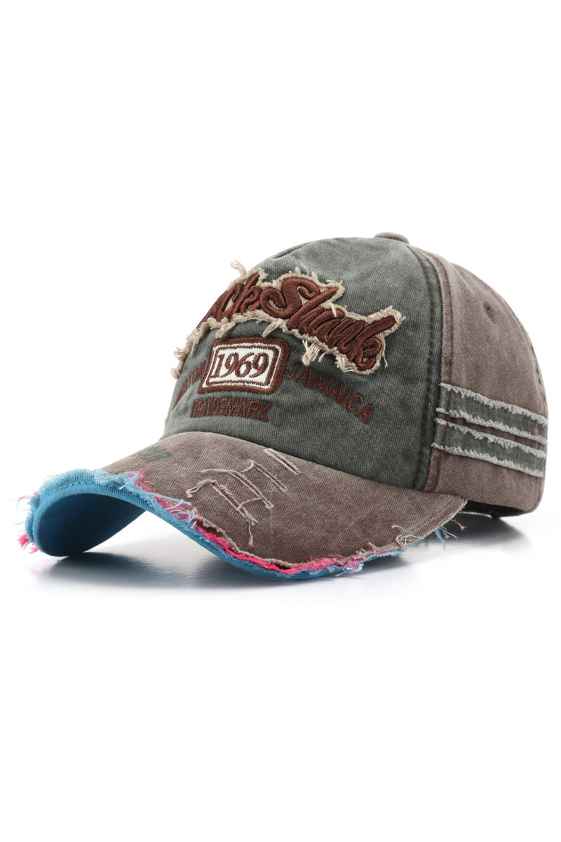 Women's Street Style Distressed Baseball Cap