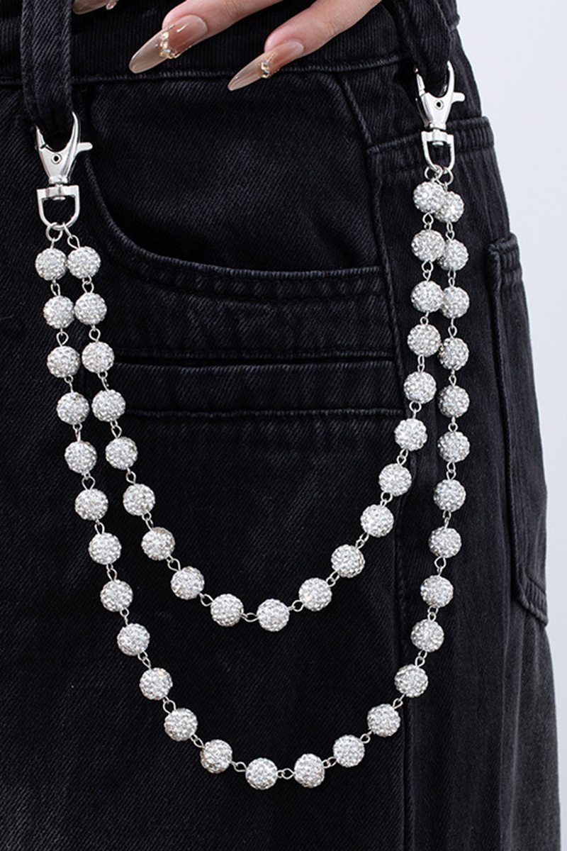 Women's Fashion Diamond Studded Ball Chain