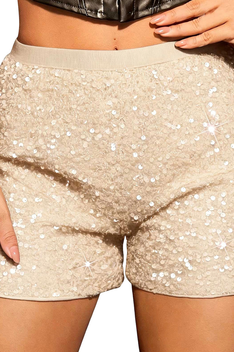 Women's Trendy Glam High Waist Sequin Shorts