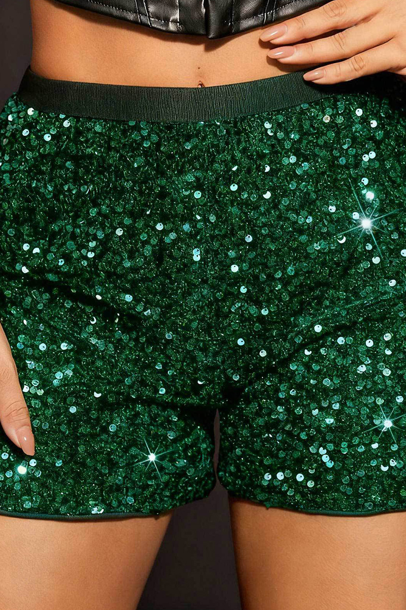 Women's Trendy Glam High Waist Sequin Shorts