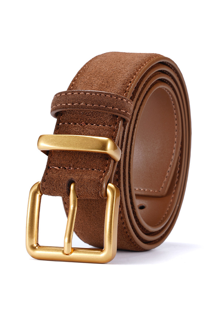 Ladies Fashion Suede Leather Cowhide Belt