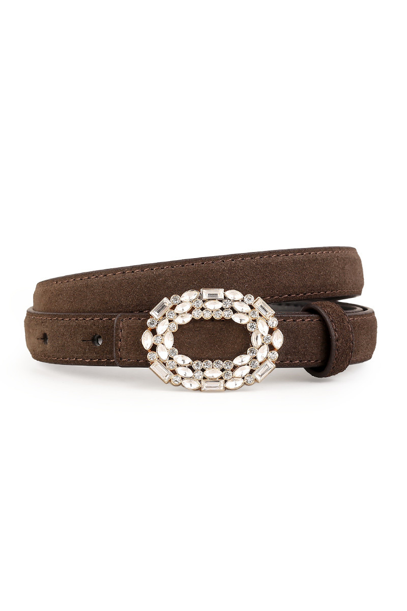 Ladies' Versatile Leather Smooth Buckle Belt