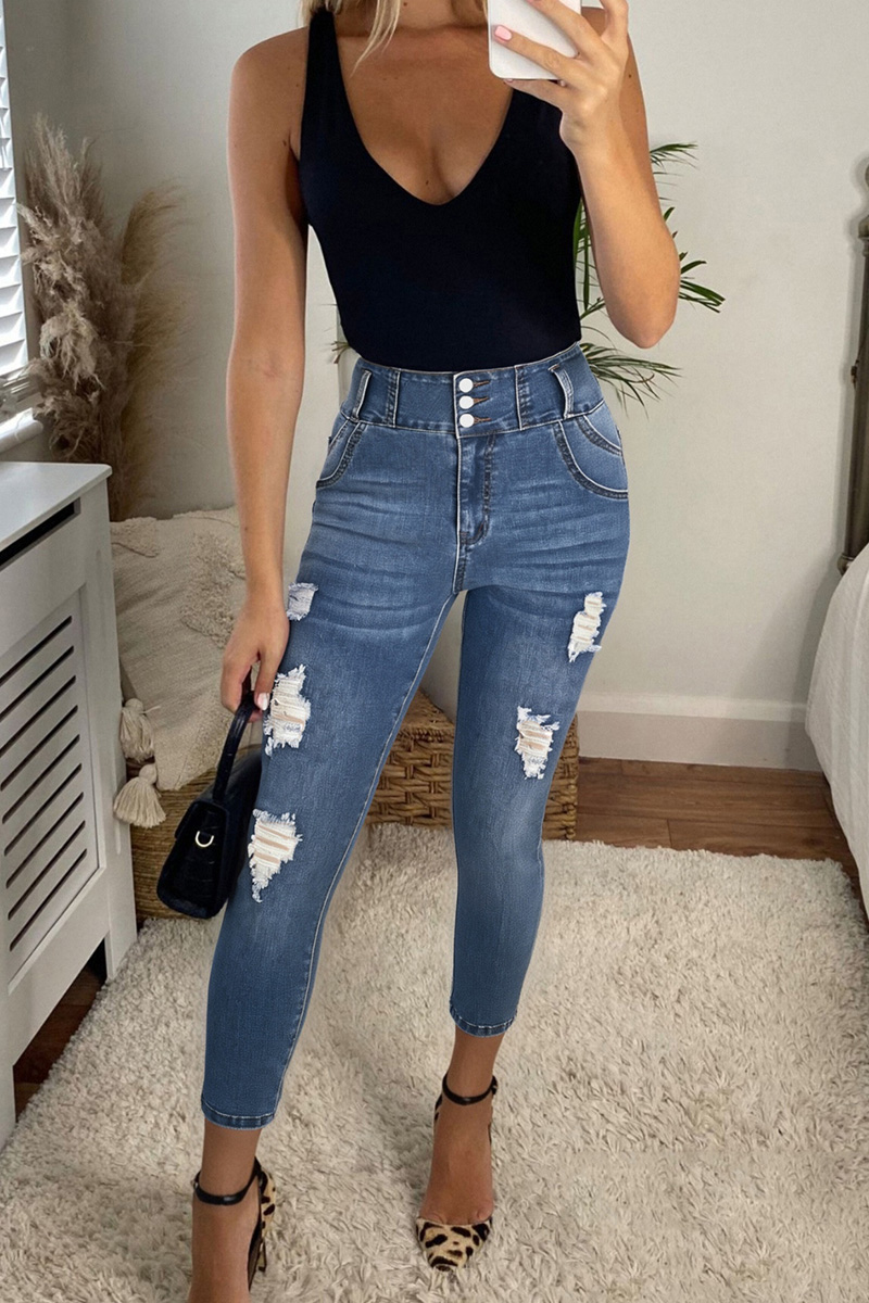 Women's Casual High-Waist Butt-Lifting Jeans