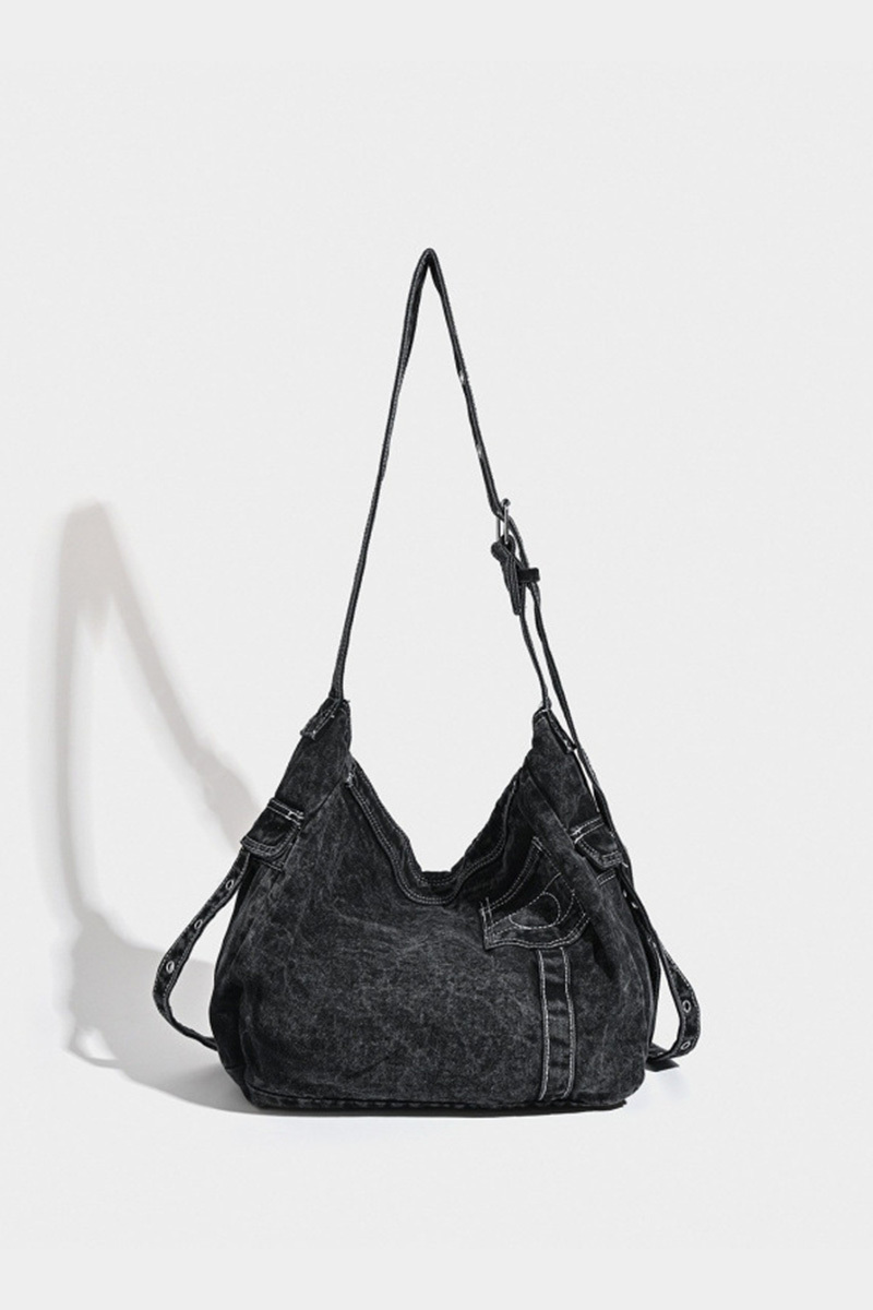 Women's Casual Distressed Studded Tote Bag