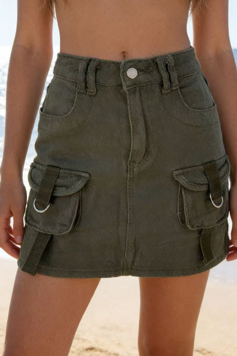 Women's Dual Pocket Denim Pencil Skirt