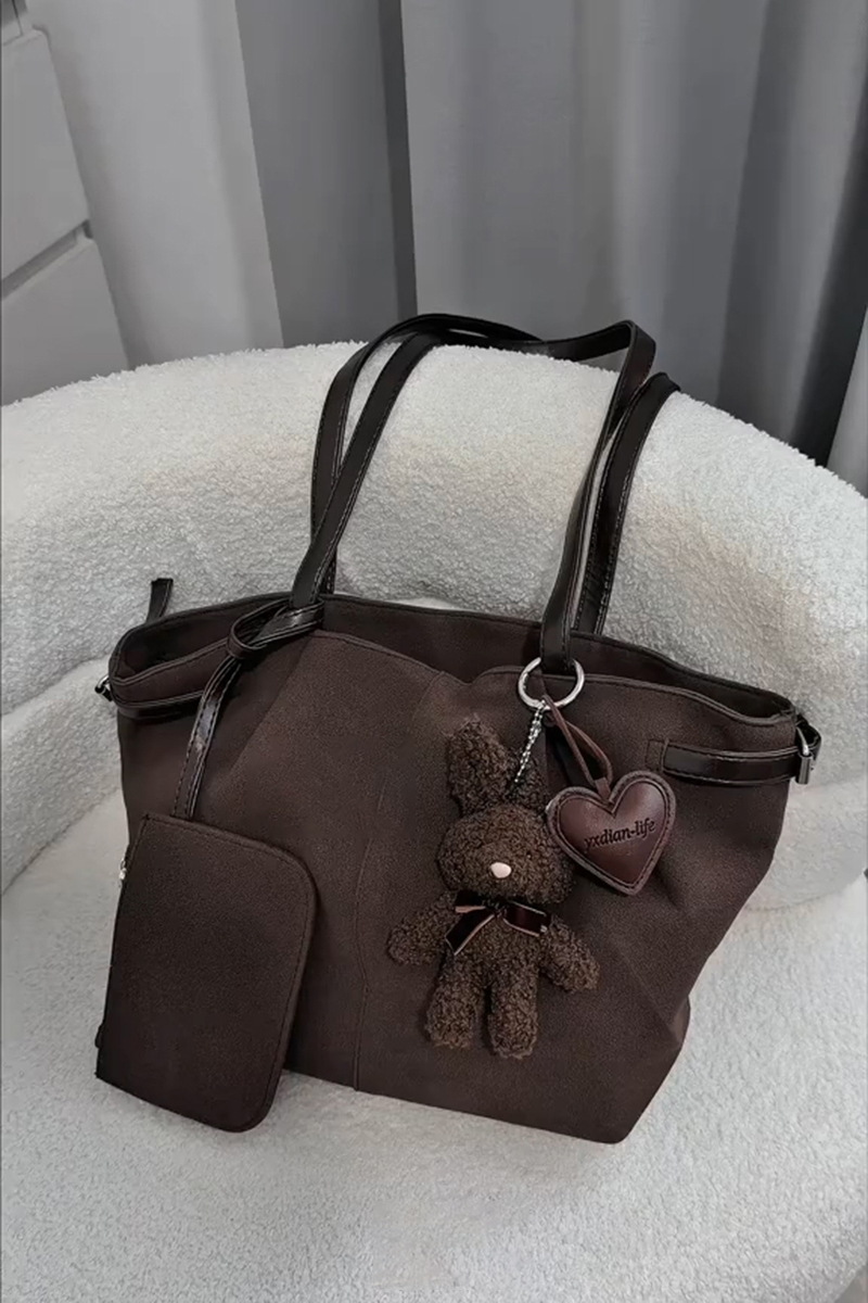Vintage Versatile Suede Underarm Tote Bag