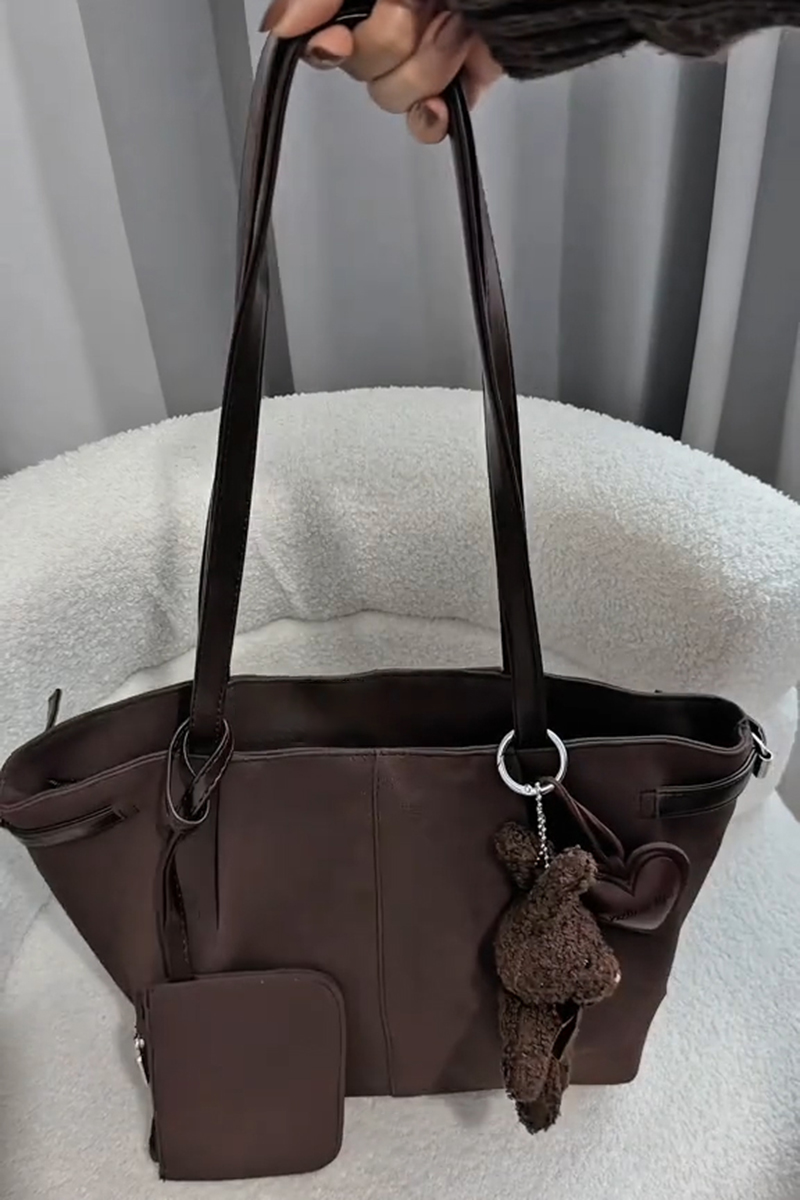 Vintage Versatile Suede Underarm Tote Bag