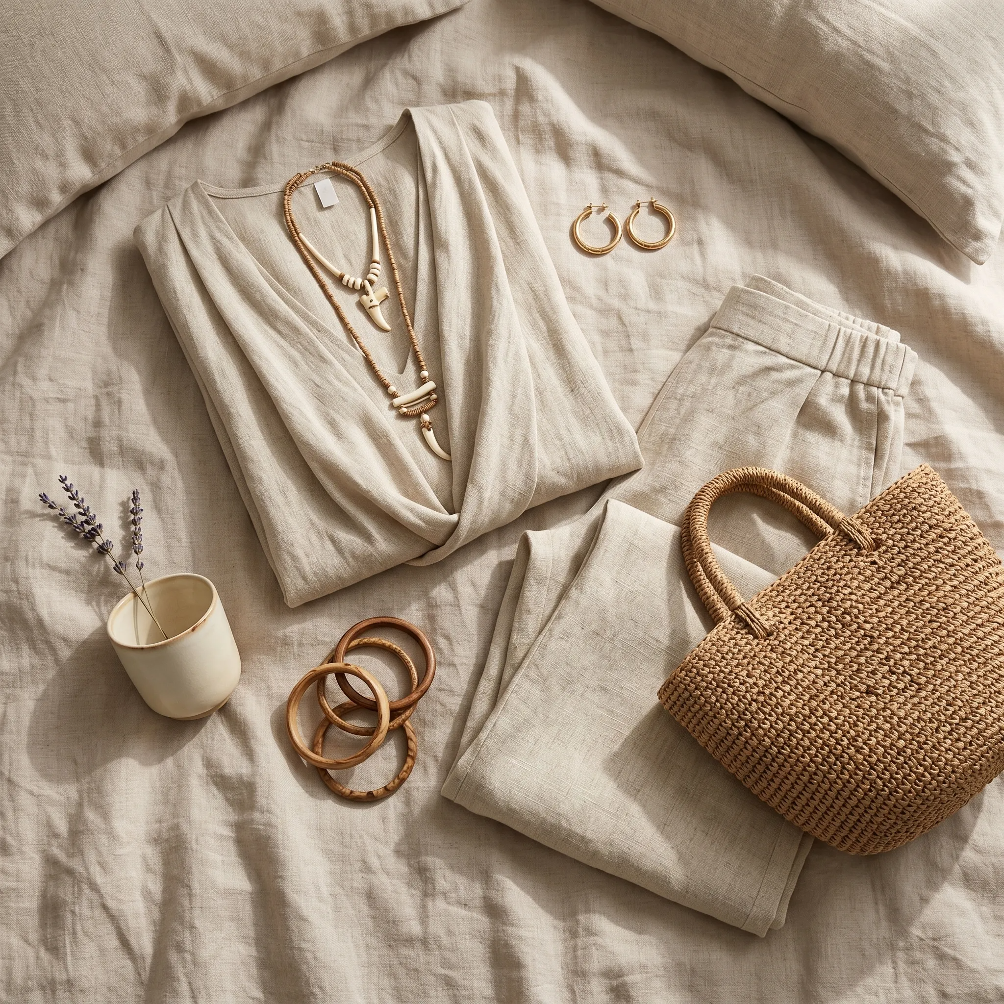 Women's Bohemian Style Loose Cotton And Linen Set™