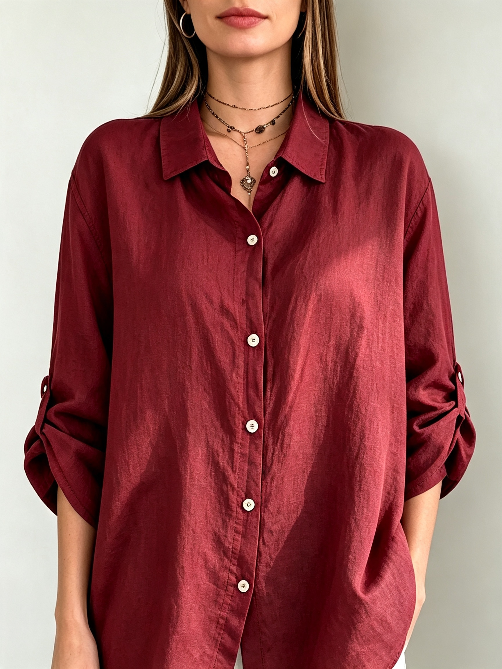 New Arrivals🔥50%OFF⏰Effortless Linen‑Collar Shirt Slow‑Woven Breathable Cotton‑Linen Blouse