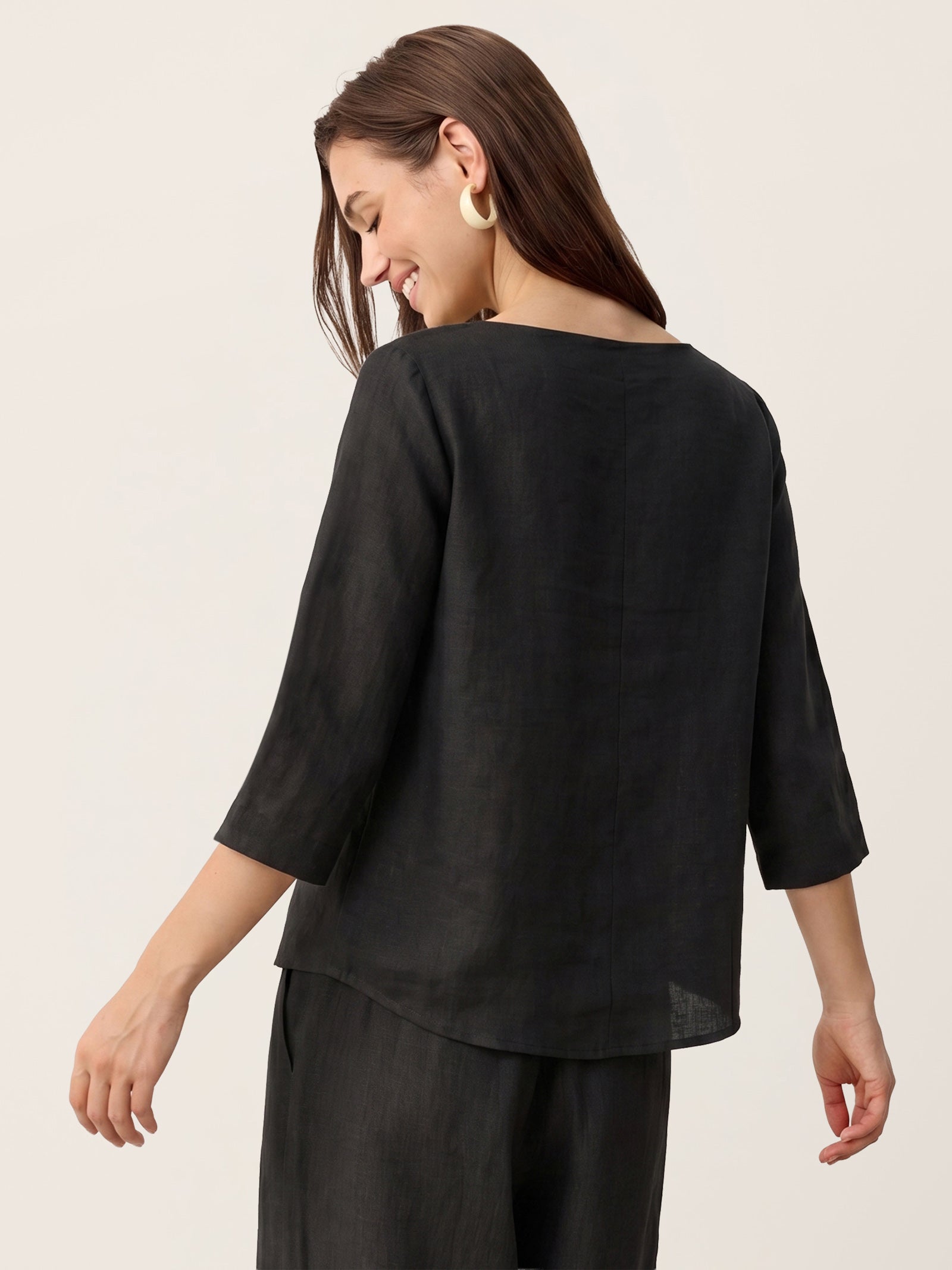 Casual two-piece set: linen cotton top and trousers – create a stylish look in 5 seconds