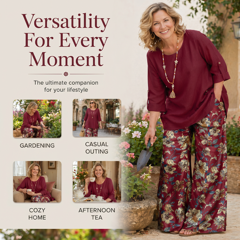 🔥CLEARANCE SALE🔥Women's Cotton Linen Half Sleeve Top ＆ Pants Set
