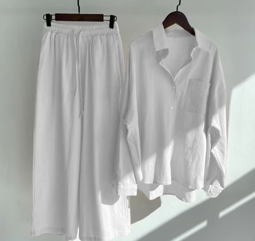 Oversized Blouse And Palazzo Pants Set