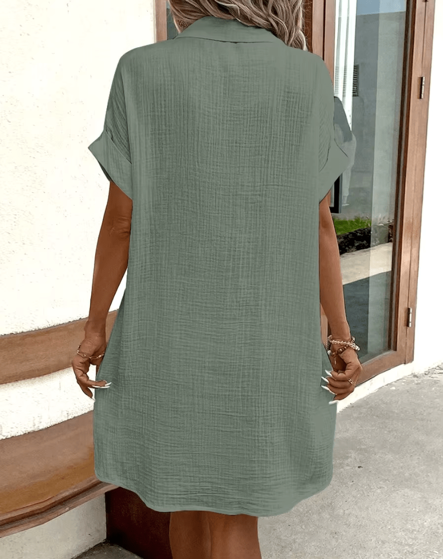 2026 Comfortable Button-Up Shirt Dress