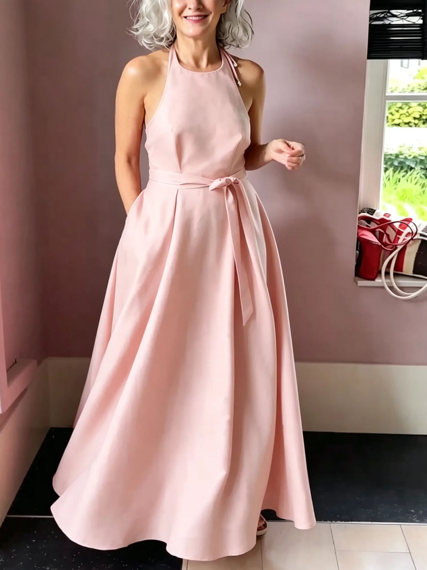 [Copy]Retro art style pleated lace ruffle dress