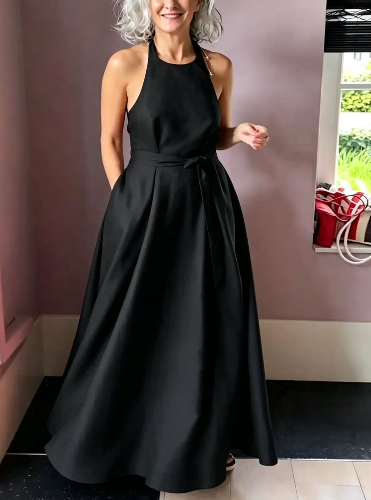 [Copy]Retro art style pleated lace ruffle dress
