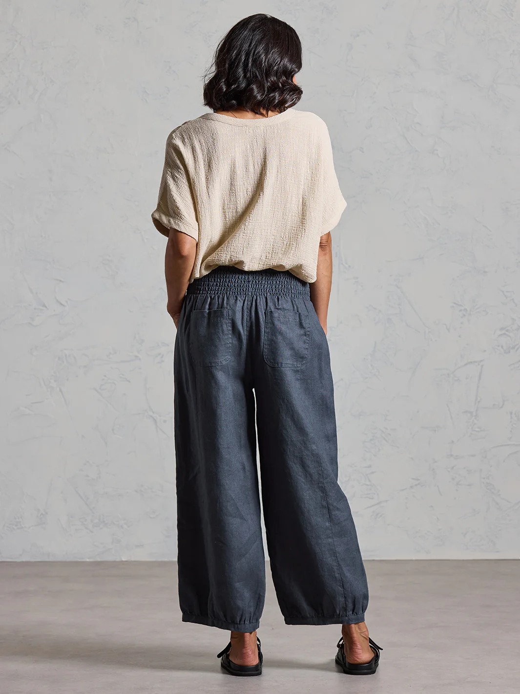 Sadhu French Linen Pants Navy
