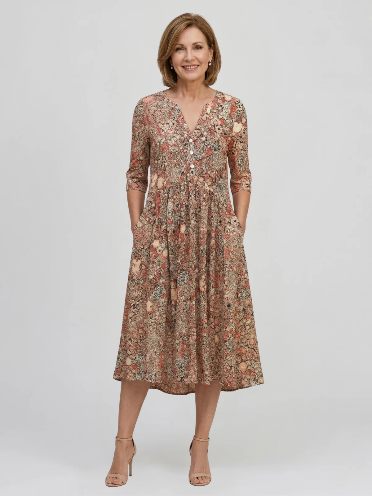 🛒𝓕𝓪𝓷𝓴𝓲𝓽𝓽𝔂™ Soft-Touch Midi Dress 🎁 Buy 2 Free Shipping!