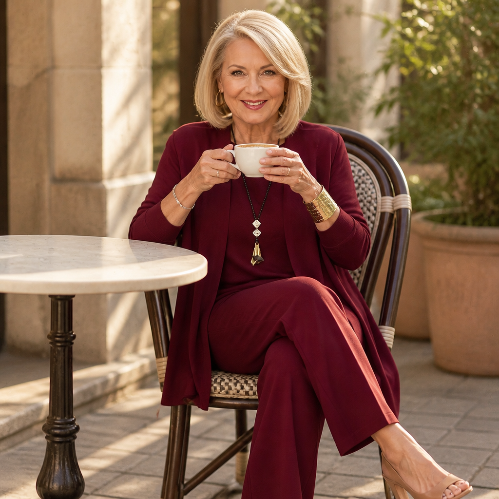 Maevelle™ Elegant 3-Piece Set with Drape Cardigan