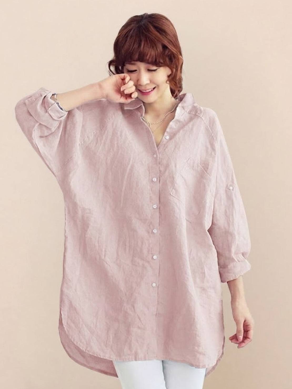 🔥CLEARANCE SALE🔥 The Oversized 100% Cotton Linen Shirt