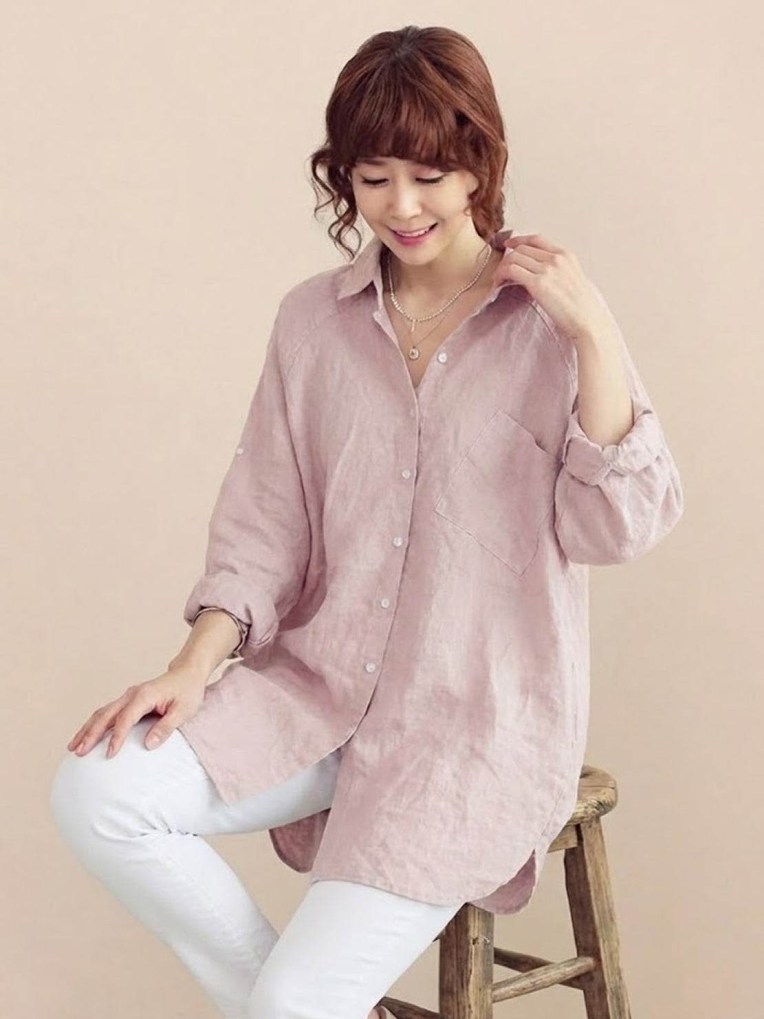 🔥CLEARANCE SALE🔥 The Oversized 100% Cotton Linen Shirt