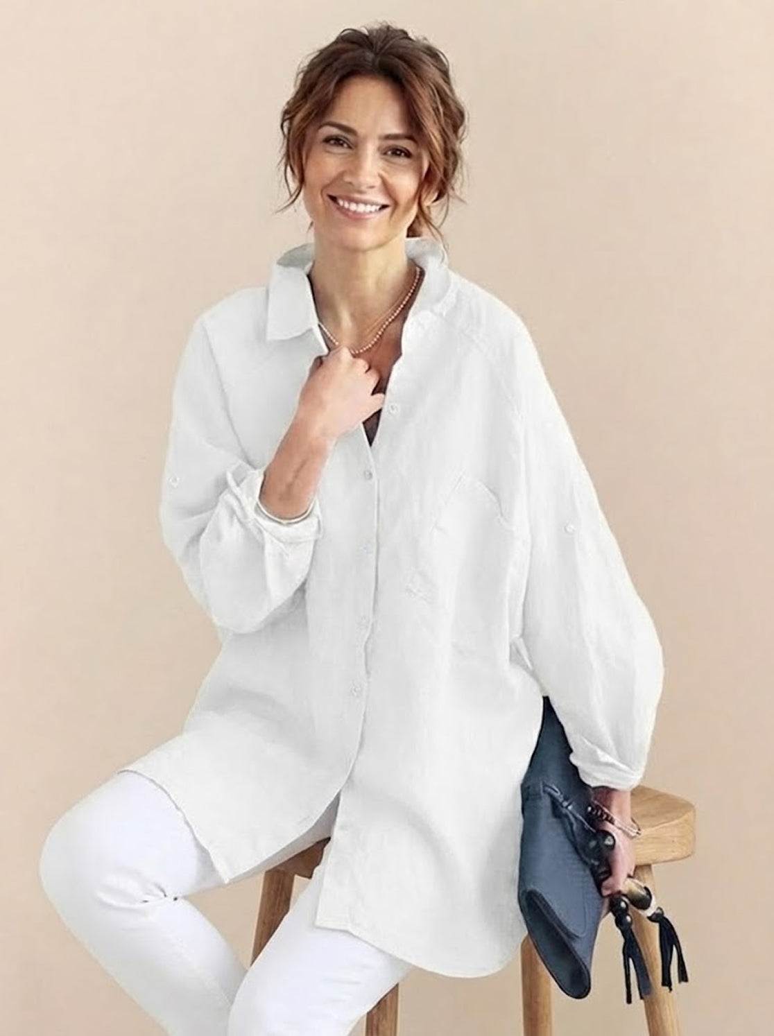 🔥CLEARANCE SALE🔥 The Oversized 100% Cotton Linen Shirt