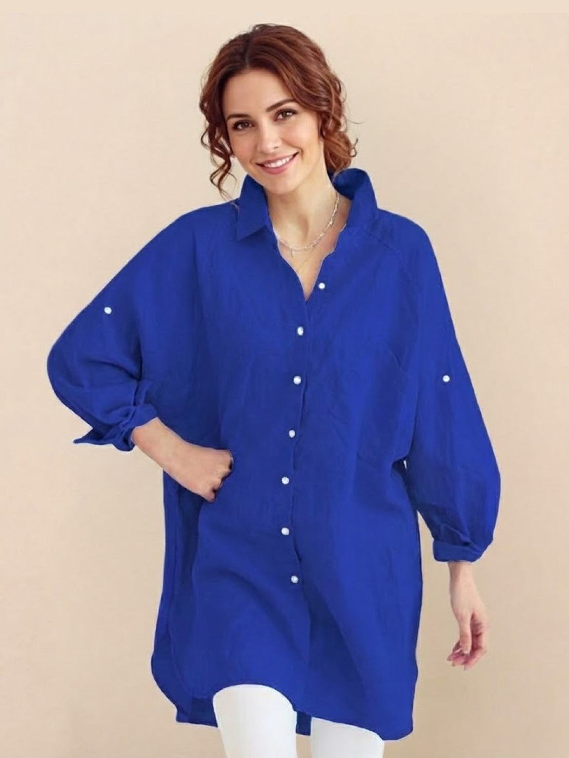 🔥CLEARANCE SALE🔥 The Oversized 100% Cotton Linen Shirt