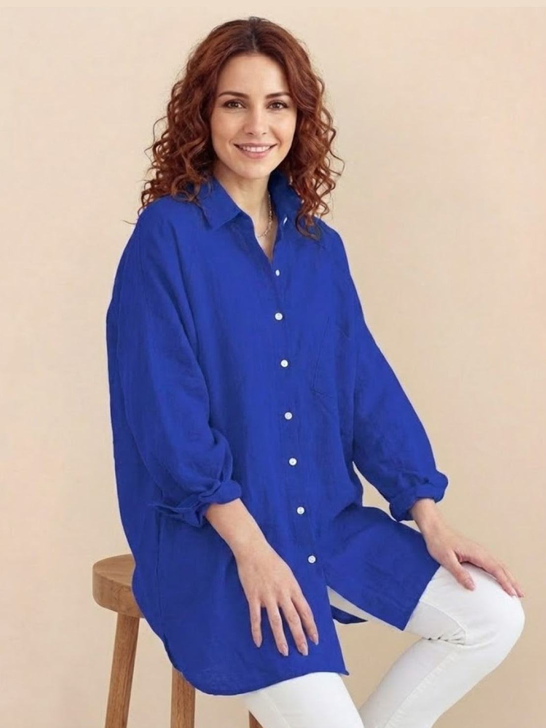 🔥CLEARANCE SALE🔥 The Oversized 100% Cotton Linen Shirt