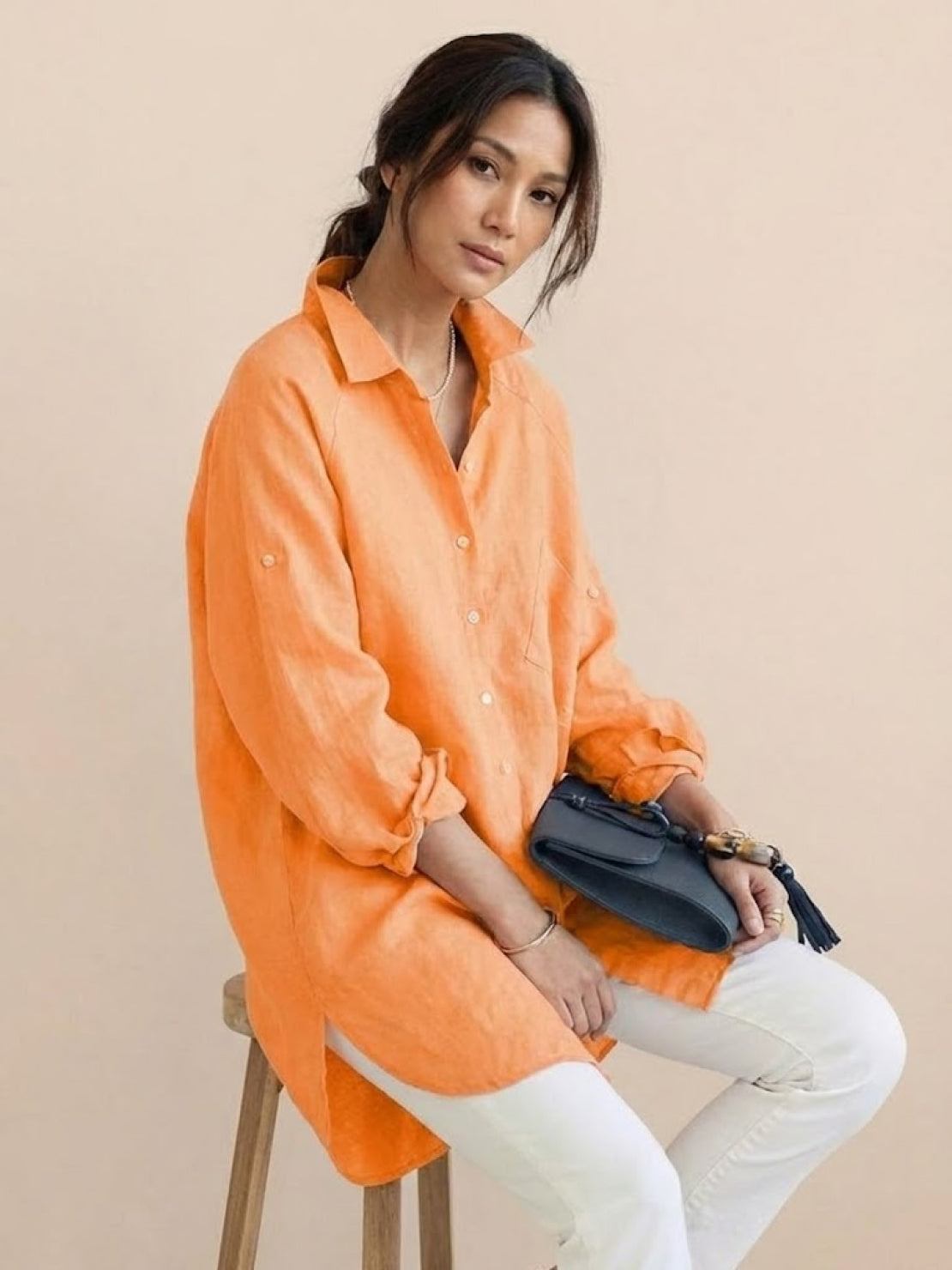 🔥CLEARANCE SALE🔥 The Oversized 100% Cotton Linen Shirt