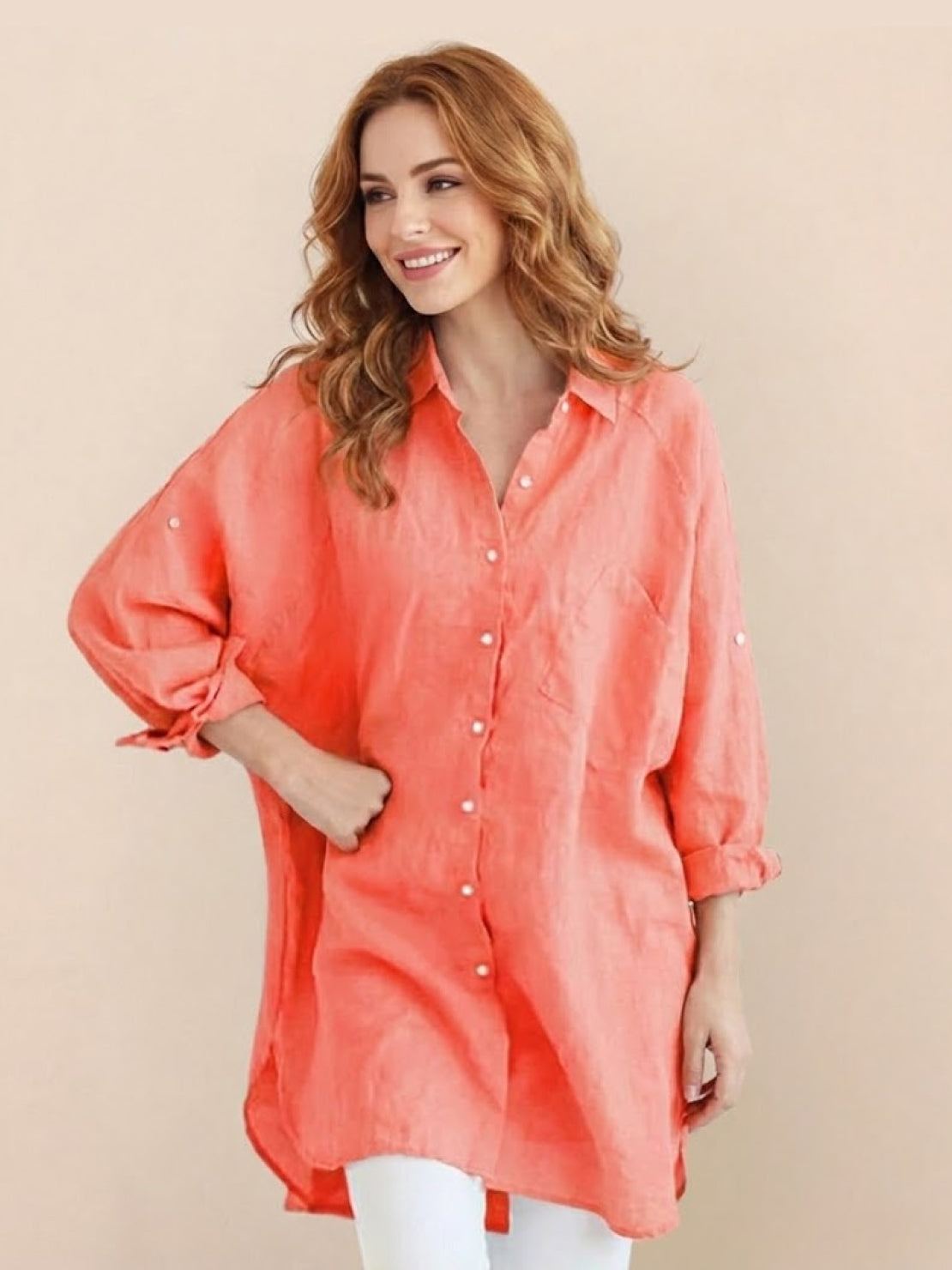 🔥CLEARANCE SALE🔥 The Oversized 100% Cotton Linen Shirt