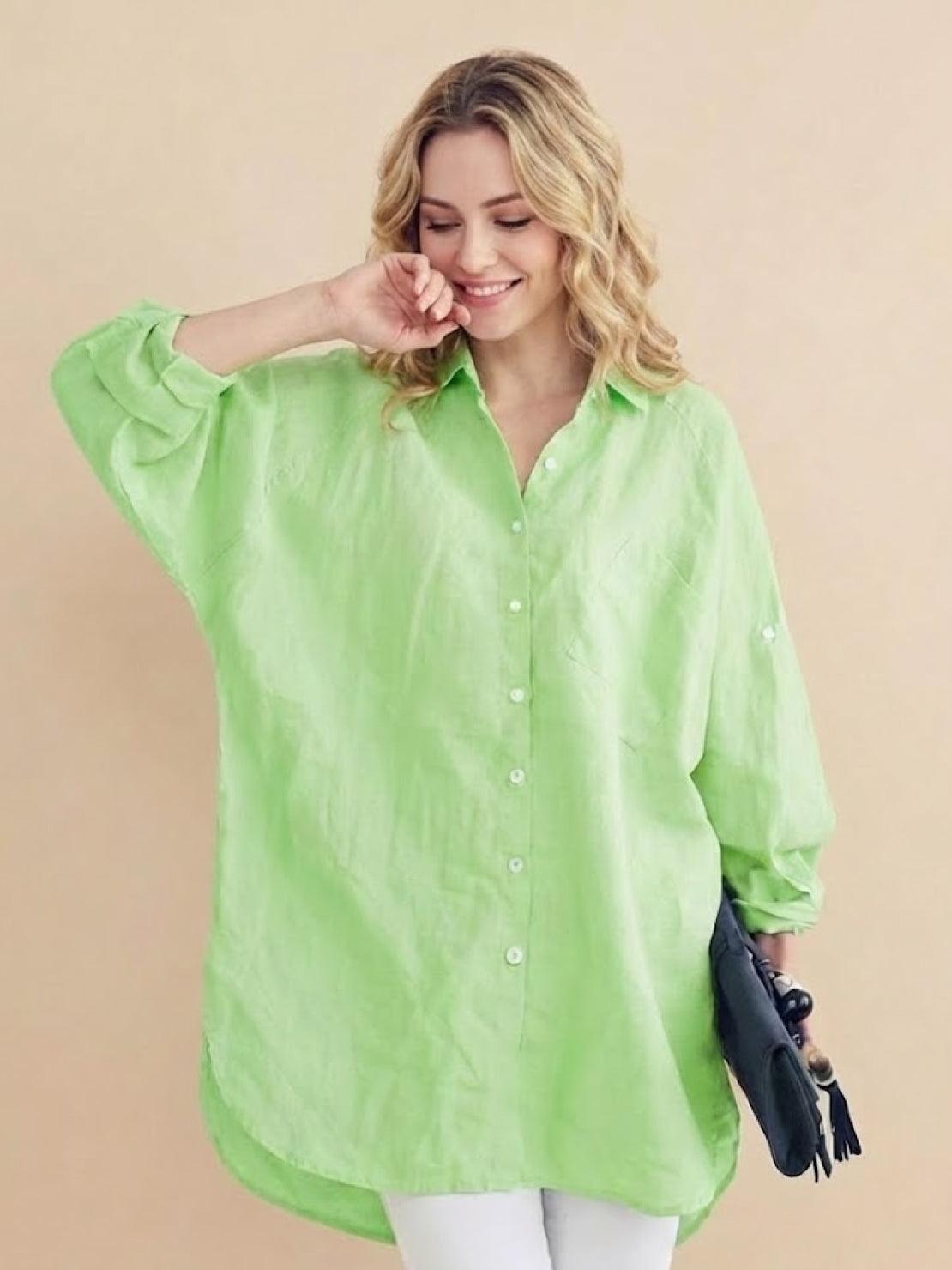 🔥CLEARANCE SALE🔥 The Oversized 100% Cotton Linen Shirt