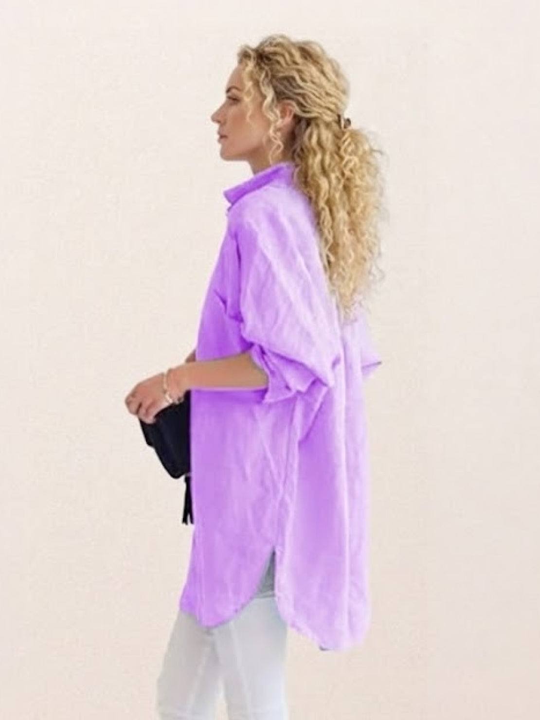 🔥CLEARANCE SALE🔥 The Oversized 100% Cotton Linen Shirt