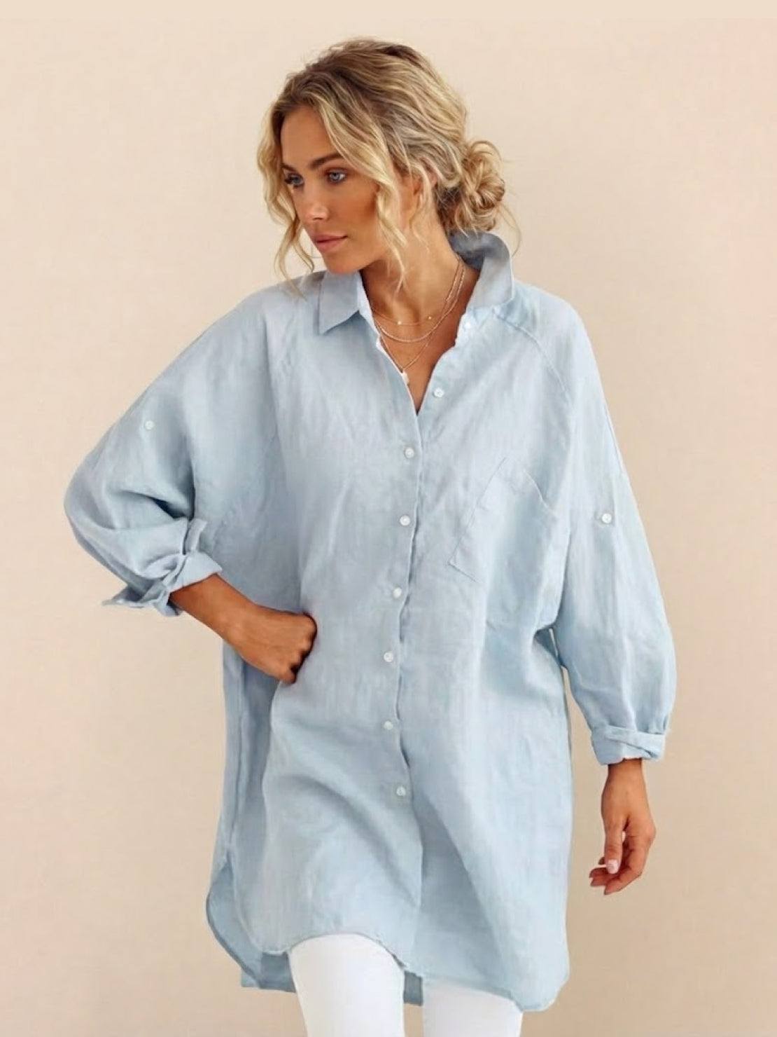 🔥CLEARANCE SALE🔥 The Oversized 100% Cotton Linen Shirt