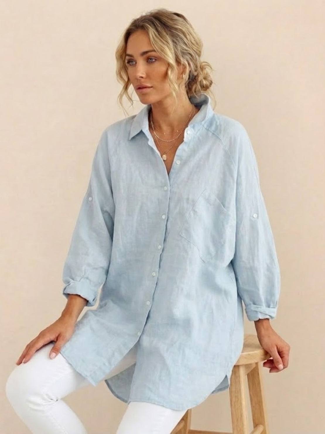 🔥CLEARANCE SALE🔥 The Oversized 100% Cotton Linen Shirt