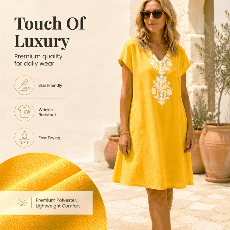 🔥CLEARANCE SALE🔥Women's Casual V Neck Printed Dress
