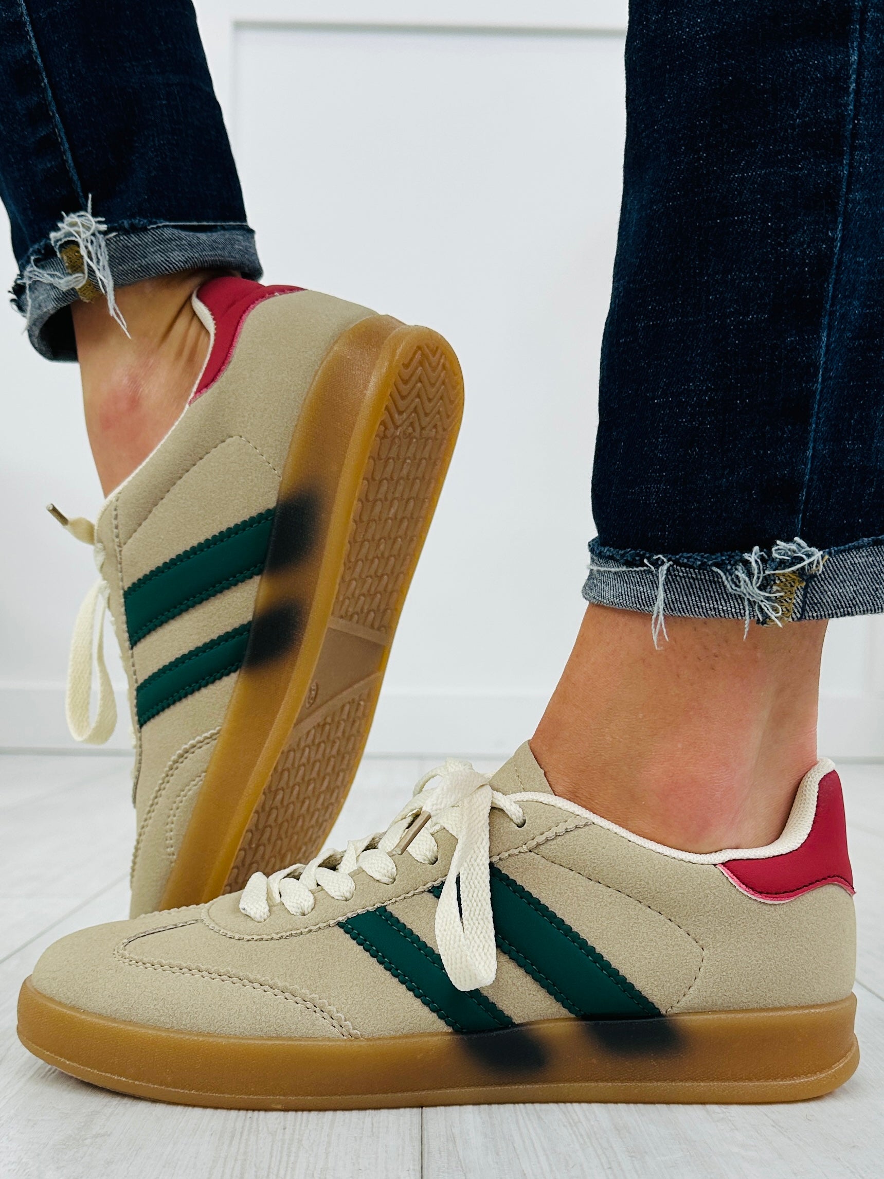 Women's Khaki Green Sneakers - product view 4