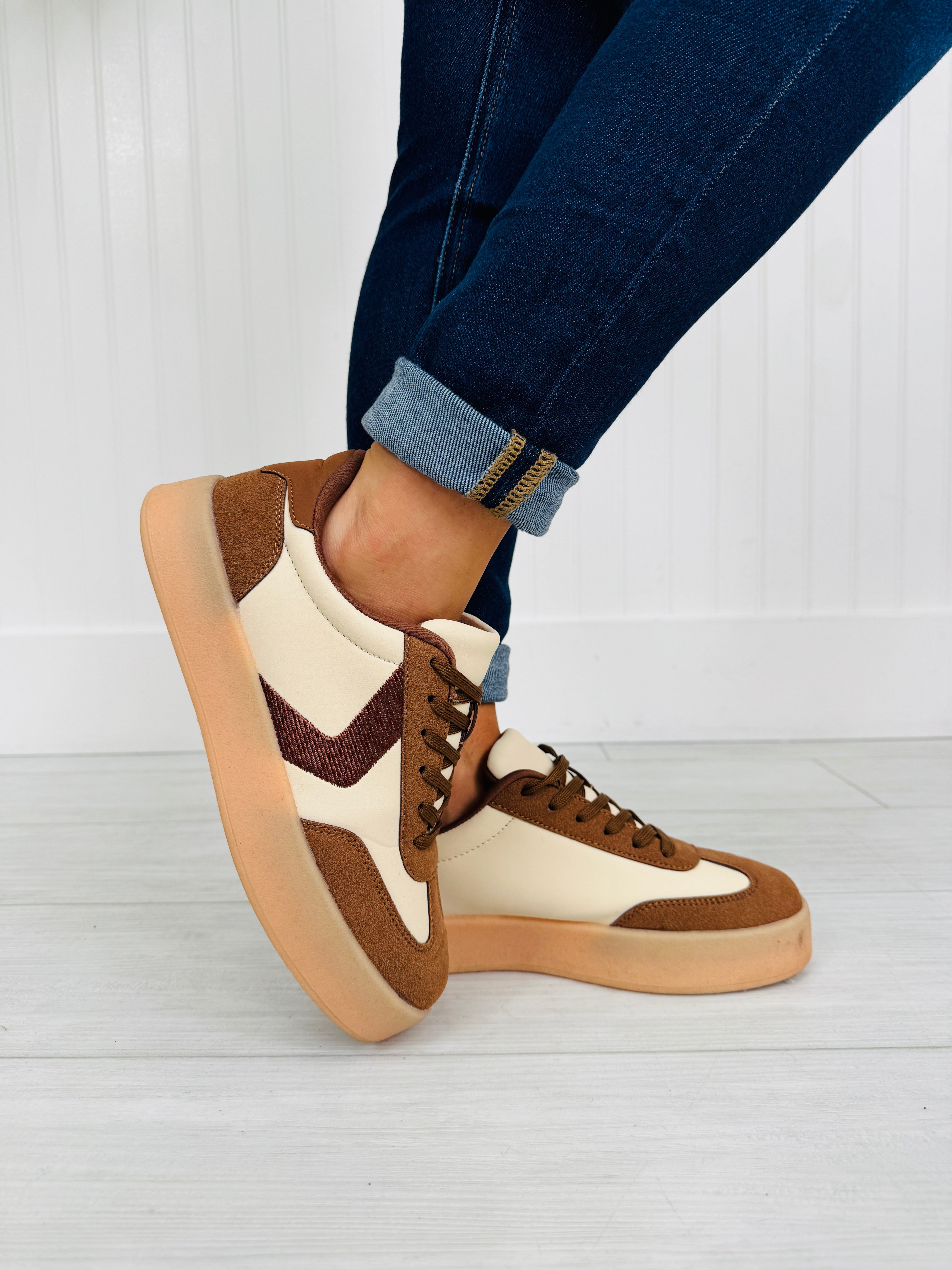 Women's Beige Platform Sneakers - product view 2