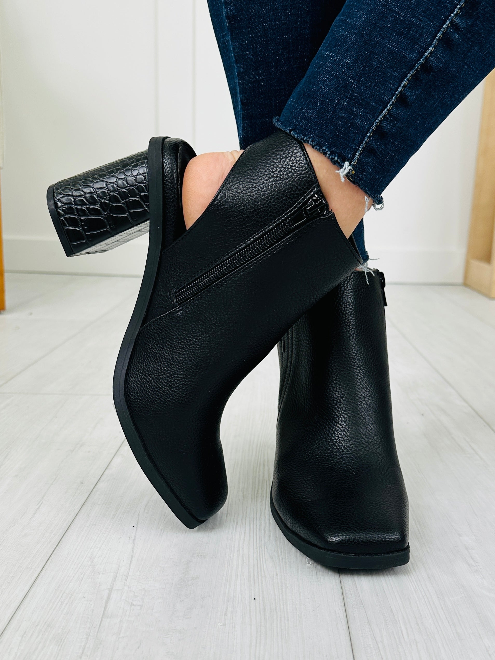 Women's Black Booties - product view 2