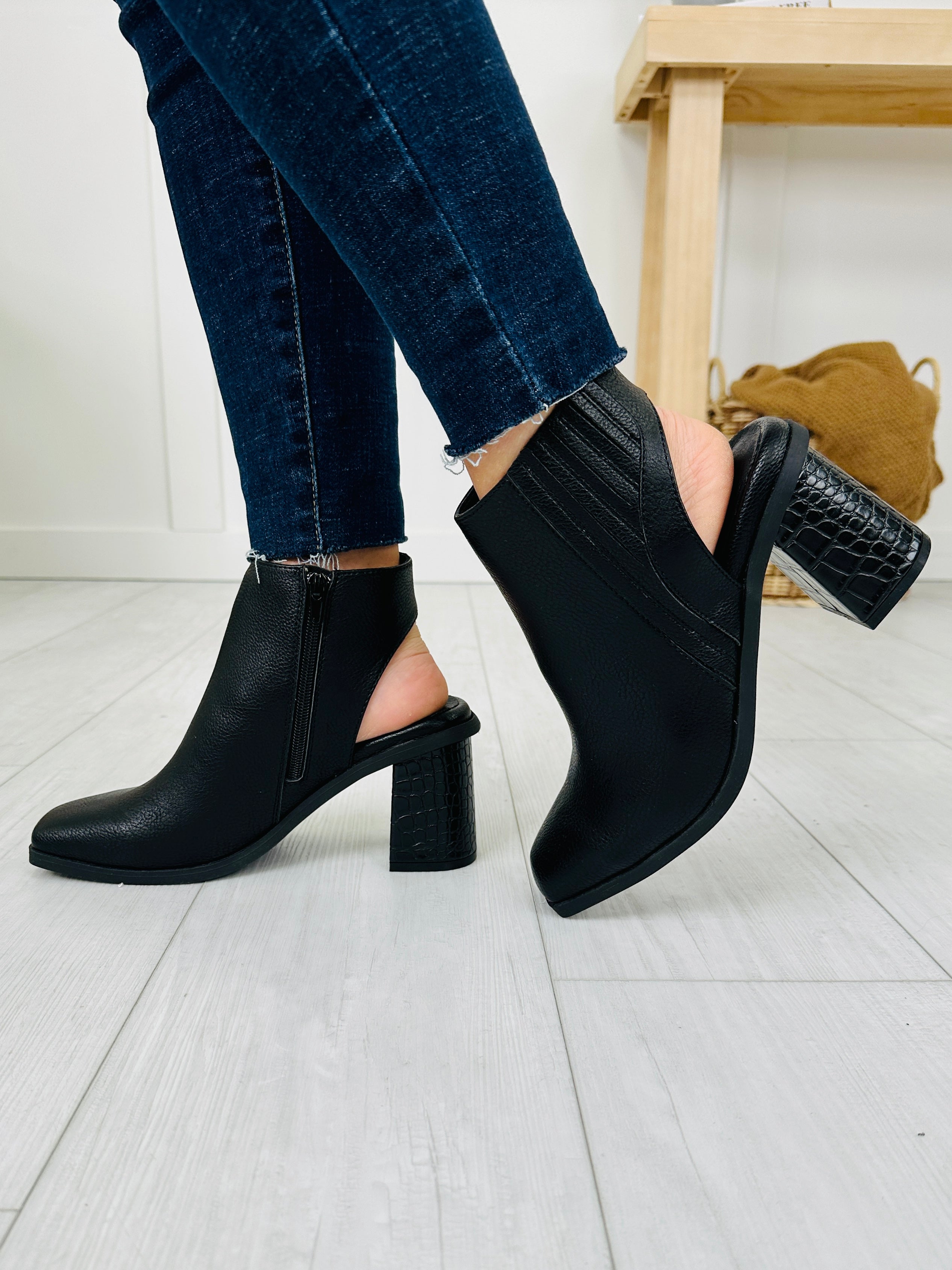 Women's Black Booties - product view 4