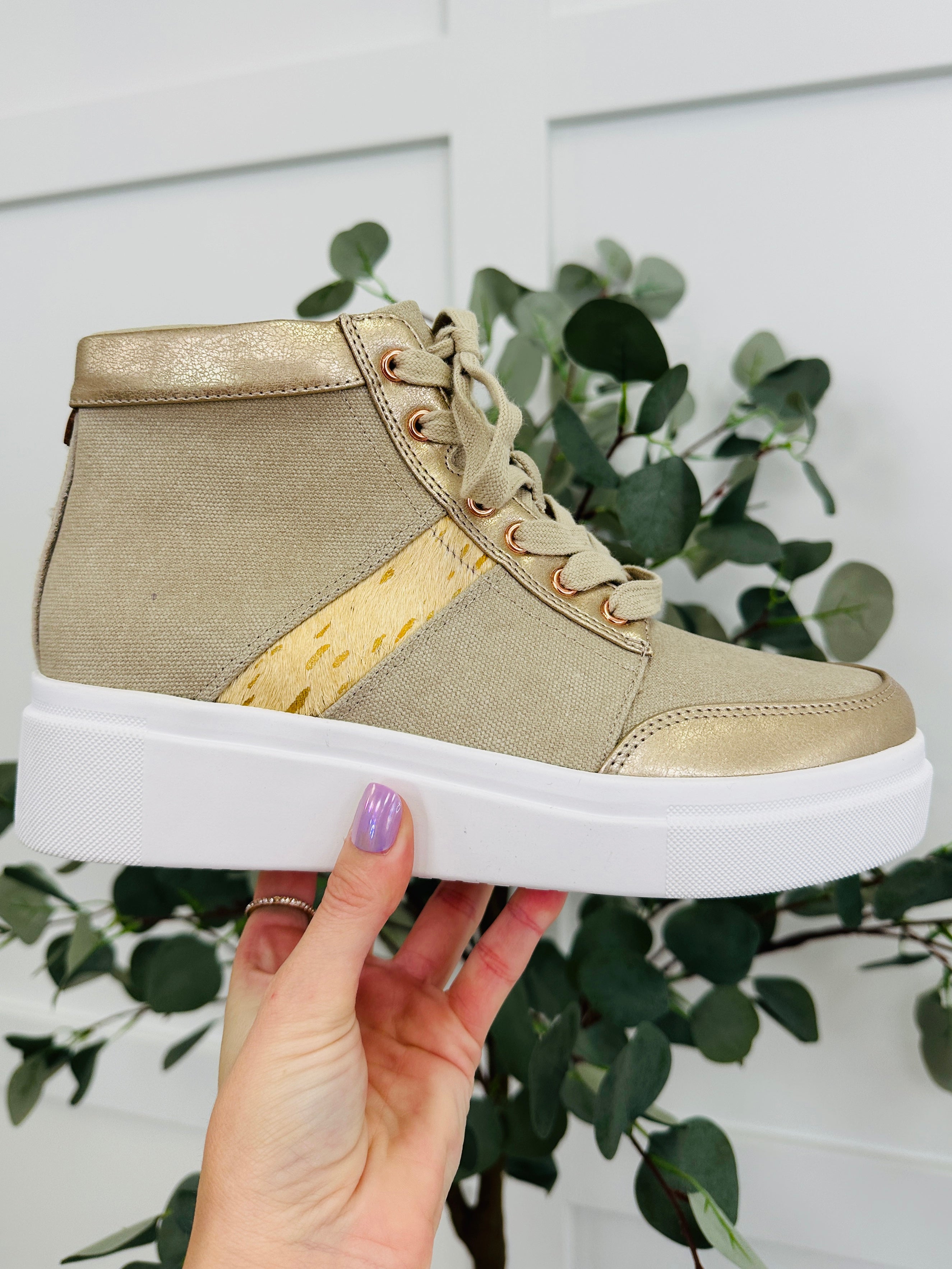 Women's Bone Platform Sneakers - product view 1